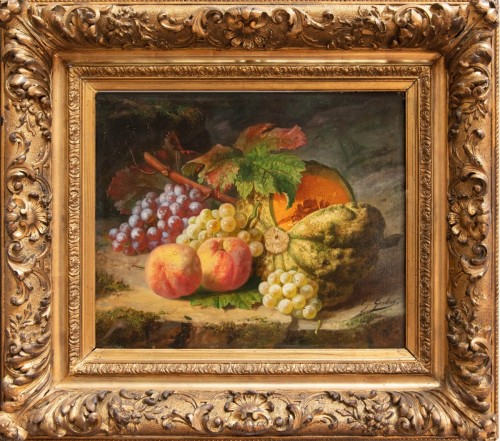 Anthelme Eugène Grobon (1820 - 1878), Still Life With Fruits  - Paintings & Drawings Style Napoléon III