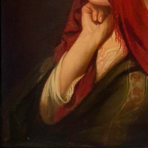 XIXe siècle - Claude Bonnefond (1796–1860) — Portrait d'une jeune Grecque d’Ischia