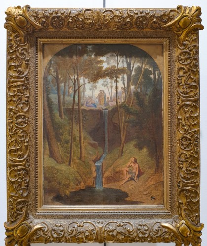 Théodore Caruelle d&#039;Aligny (1798–1871), Les Muses ou la Fontaine de l&#039;Hélicon - Paintings & Drawings Style Napoléon III