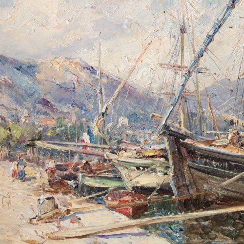 XIXe siècle - Emile Noirot (1853 – 1924), Le port de Toulon (1901)