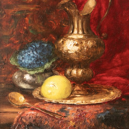 20th century - Antoine Vollon (1833–1900), Pair of still lifes with oranges and lemons