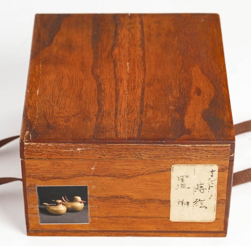  - Japanese lacquer boxes of incense (kogo) in the shape mandarin ducks