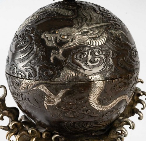 Asian Works of Art  - Large Japanese bronze incense burner