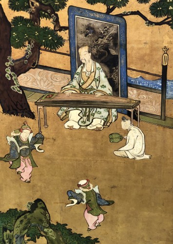  - Japanese 6-Panel screen - Kano school 17th century