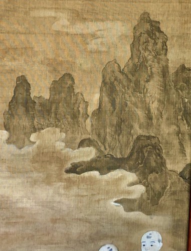 19th century - Japanese 4-Panel Screen by Akihura