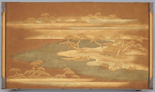 Japanese set of a writing table (bundai) and writing box (suzuri)  - Asian Works of Art Style 