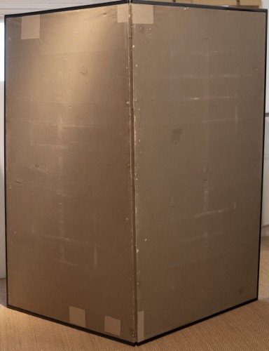 Antiquités - Paravent japonais à 2 panneaux Edo 17e/18e siècle