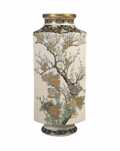 Important vase en Satsuma, époque Meiji