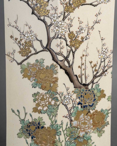 Important vase japonais en Satsuma, époque Meiji - Arts d