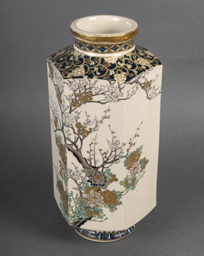 XIXe siècle - Important vase japonais en Satsuma, époque Meiji