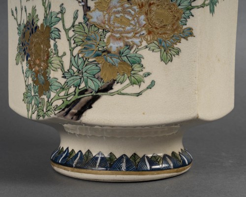 Antiquités - Important vase japonais en Satsuma, époque Meiji