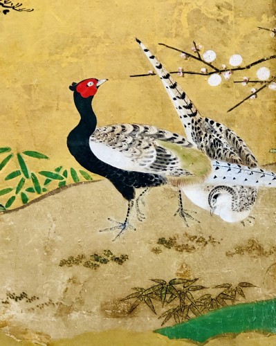 Paravent japonais à 6 panneaux - Ecole Kano - 