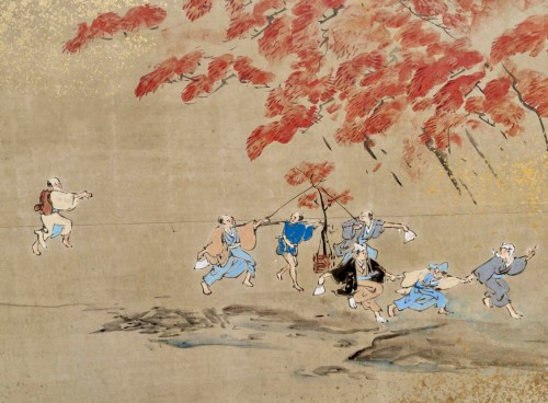  - Autumn. Japanese 2-panel screen. Meiji period (1868-1912)