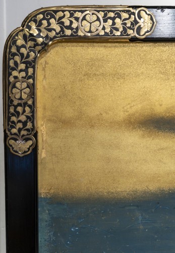 Antiquités - Important écran représentant l'empereur chinois Liu Heng