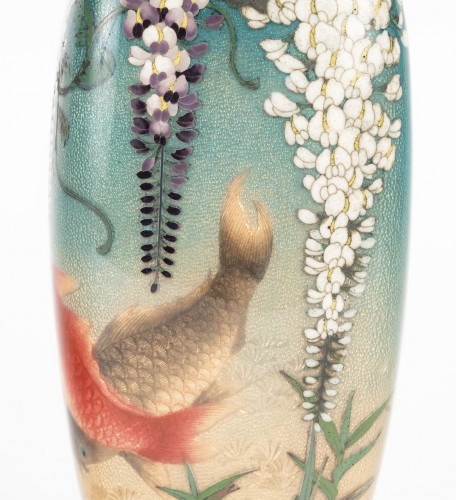 XXe siècle - Vase japonais en cloisonné par Ogasawara Shuzo