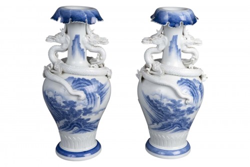 Paire de vases japonais fours d'Hirado