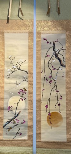 Japanese pair of kakemono by Sano Kosui (1896-1960) - Asian Works of Art Style 