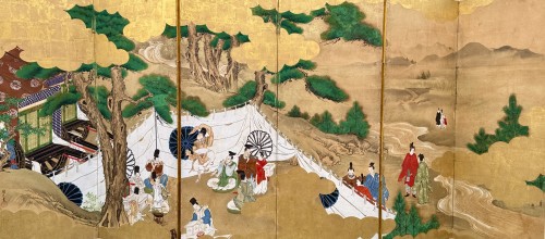 Paravent japonais à 6 panneaux - scènes de vie