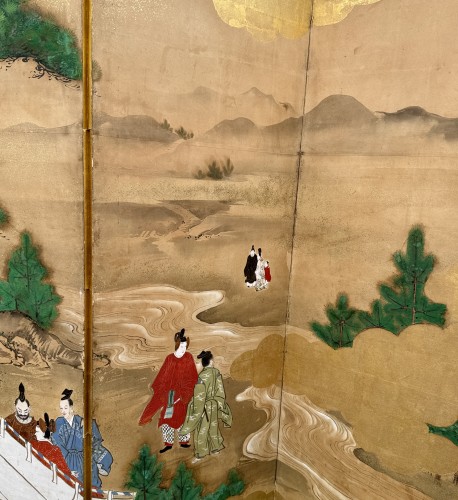 Paravent japonais à 6 panneaux - scènes de vie - Tora Tori