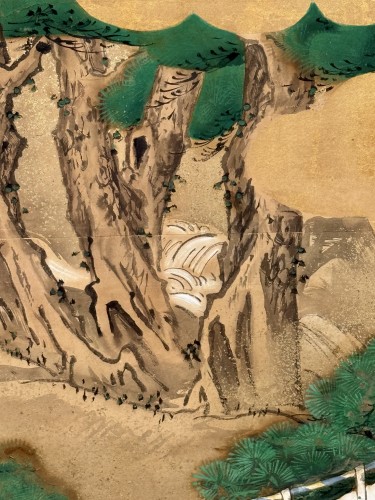 Paravent japonais à 6 panneaux - scènes de vie - 