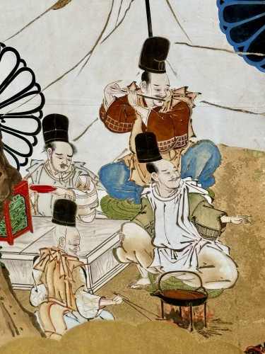  - Paravent japonais à 6 panneaux - scènes de vie