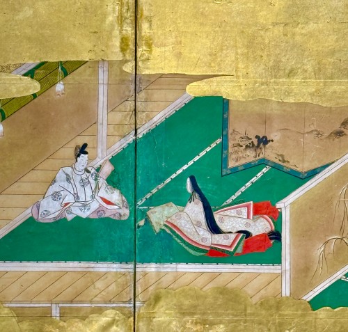  - Paravent japonais à 6 panneaux - Le Dit du Genji