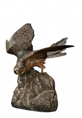 Vienna Bronze - Falcon by Franz Xavier Bergmann (1861 - 1936)