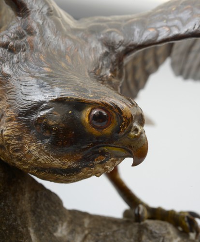 Vienna Bronze - Falcon by Franz Xavier Bergmann (1861 - 1936) - 