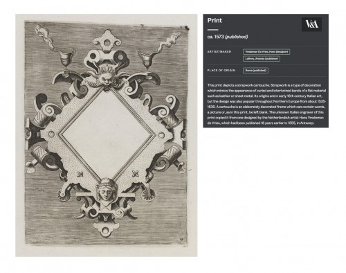 XIXe siècle - Miroir Néo-renaissance - Hans Vredeman de Vries