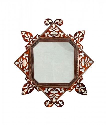 Peruvian or mexican enconchado mirror