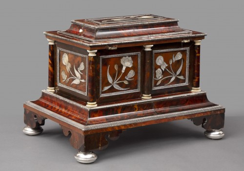 Augsburg jewelry casket by Johannes Mann (1679-1754) and Emanuel Eichel (1690-1752) - Furniture Style Louis XIV