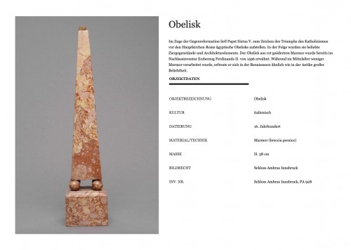 Decorative Objects  - Porphyry obelisk