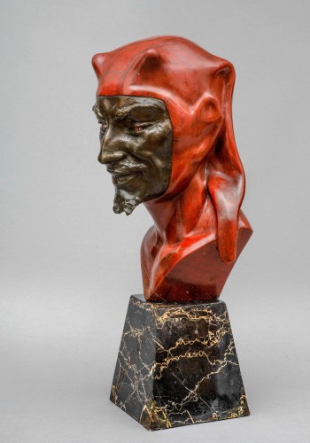 Mephistopheles - Alfredo Morelli (Italie 19e/20e siècle) - Sculpture Style Art nouveau
