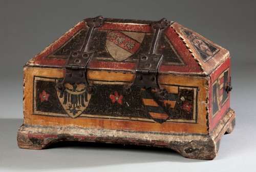 Coffret à lettres peint Médiéval - Mobilier Style Moyen Âge