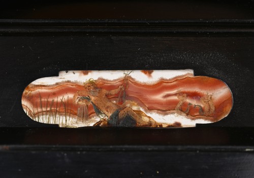 Antiquités - Coffret d'Augsbourg en agate peint