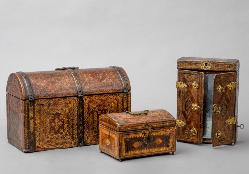 Mobilier Cabinet & Coffre - Coffret français en cuir