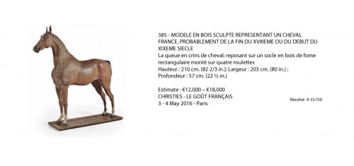 Life size model of a horse - Curiosities Style Louis-Philippe