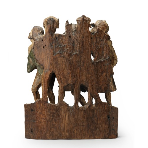 Sculpture Sculpture en Bois - Le Bon et le Mauvais Larron, Pays-Bas méridionaux Vers 1515