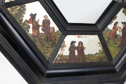 Mirrors, Trumeau  - A  rare and impressive Dutch mirror.