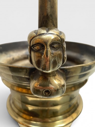 A Flemish bronze holy-water font - Religious Antiques Style Middle age
