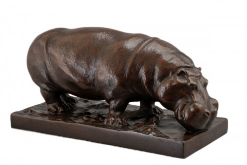 Hippopotame - Bronze de Josef Pallenberg (1882-1946)