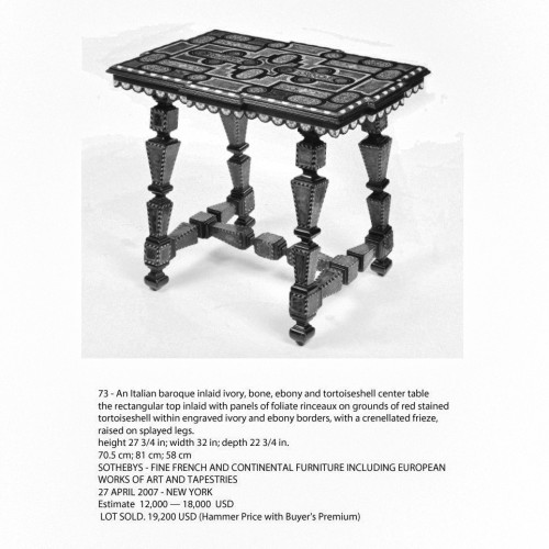 An italian or spaanish center table of the late 19th century - 