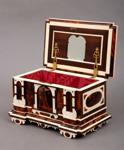 A rare  Augsburg Jewelry casket  - Furniture Style Louis XIV