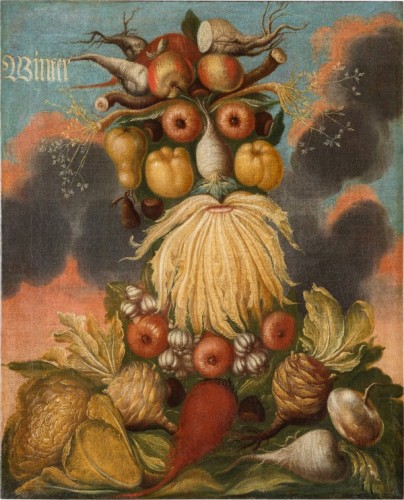 4 figures allegories of the four seasons - German Follower of Giuseppe Arcimboldo (1527-1593) - 
