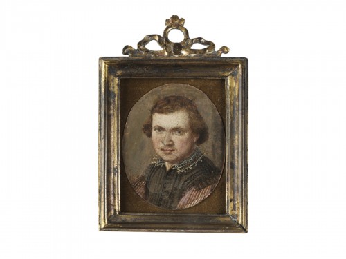 Miniature Portrait of a Young Man, France 17th century