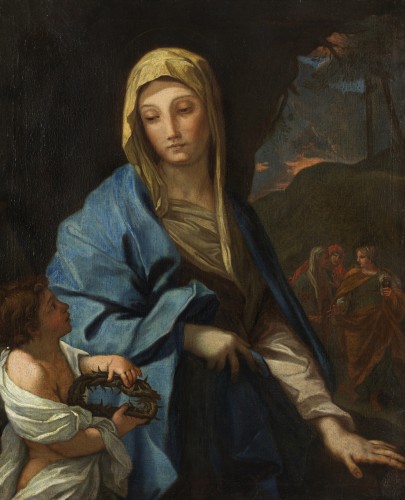 Les Trois Marie et la Mère de Dieu avec une couronne d'épines - Tableaux et dessins Style Louis XIV
