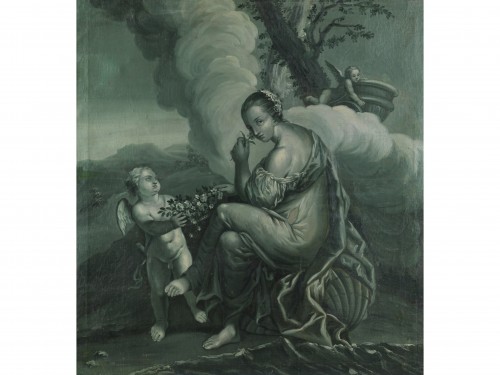 Allégorie des saisons et des éléments, attribué a Piat Joseph Sauvage (1744 - 1818) - Tableaux et dessins Style Louis XV
