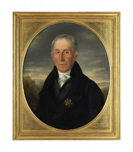 Portrait d’un homme élégant portant une décoration