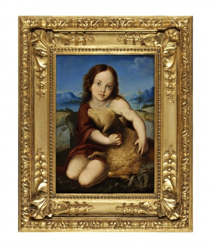Saint John the Baptist with the Agnus Dei - 19th Century Painter