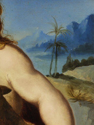 XIXe siècle - Saint Jean-Baptiste avec l’Agneau de Dieu - Peintre du XIXe siècle
